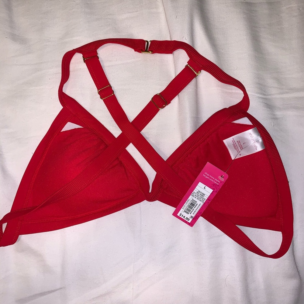 Red Bikini Racerback Top - Picture 2 of 2